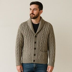 - Vintage shogun cardigan cable knit